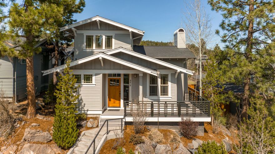 Comfort and convenience combine perfectly in this timeless NWX home. Situated just minutes from shops, dining, schools, and parks, here you'll find that this 1,982 square foot home has been meticulously maintained and has been newly painted throughout both the interior and exterior. Updates include not only the painting but also staining on the railing surrounding both the wrap-around deck as well as the deck upstairs. This home offers tall ceilings and plenty of large windows allowing for abundant sunlight for a charming ambiance throughout. The main floor gives way to an office with a built-in desk, a cozy living room leading into a beautiful kitchen, including an oversized island with bar seating. The primary bedroom features two vanities, a walk-in closet, and a walk-in shower. Upstairs you'll find two additional bedrooms, one including a built-in Murphy bed and desk. Come take a look at this home in person to truly see what the NorthWest Crossing lifestyle has to offer.