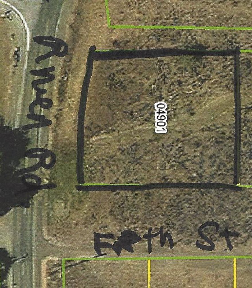 Fairly level lot fronts onto Sprague River Rd (6th St ) in the town of Sprague River Lot is across the street from where Bliss Rd runs into Town of Sprague River onto Sprague River Rd .Lot is 0.37 of an acre. That is usually large enough to have a well & septic put in on the same property while also having room to build or place an MF home there.