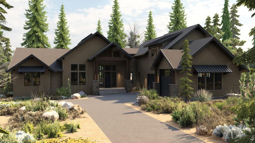 Nestled in the heart of Caldera Springs, this 5-bedroom home built by Stonebridge Homes NW seamlessly blends contemporary and northwest styles for a timeless and luxurious feel. This 3,857 SF residence is thoughtfully designed with premium features and a floor plan that make this home ideal for everyday living or as a desirable vacation rental. The kitchen features custom stained knotty alder cabinetry, a large quartz island, and Jenn-Air appliances. On the main level, enjoy the primary suite with access to outdoor living space with trex decking. Two additional en-suites on the other side of the great room and a flex-room/den with double doors, suitable for an office. Double door sliders in the great room take you to a west-facing covered patio, perfect for entertaining and Central Oregon sunsets. Upstairs, you'll find 2 bedrooms and a full bath, ideal for use as a spacious bonus or bunk room.  Owners enjoy access to an exclusive suite of amenities in Caldera Springs