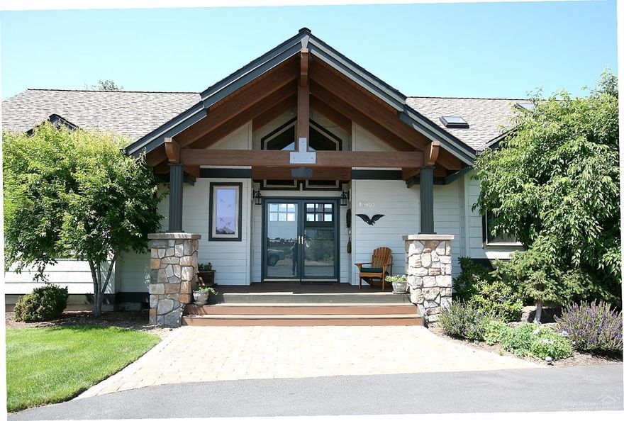 Beamed great room with wall of windows to snow-capped vistas of the Cascade range. Sizzling sunsets and starry nights are yours to behold. Custom built, one owner, excellent open plan for entertaining. Private master suite with double doors and picture window view. Beautifully landscaped fenced yard; water feature in foreground. Full-length Trex deck. 3-car garage & attached shop w/exterior door. 2009 roof. Irreplaceable at this price for single-level living, quality, size, acreage and exquisite views!