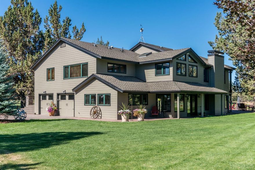 Stunning horse property w/beautiful custom home & amazing views offered for sale for the first time. Property boast lush green Country setting with all City amenities just minutes away! Features include; gated stone entrance, 1 acre stocked pond, fully fenced, large barn/tack rm/office, hobby building, 3 pastures, private well, 17 ac irrigation & avion water, hot tub, huge covered deck, ornate antique glass ceiling light in kitchen, premium appliances, granite counters, alder cabinets, oak flrs & much more!