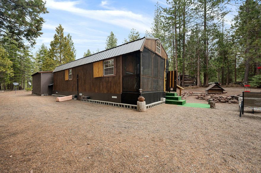 Do not miss this chance, at this price to own your little piece of heaven. Tranquil and private, with modern amenities like Dish & Hughes Net, power & septic, all on a rare large manicured, partially fenced lot with 3 driveways! True pride of ownership shows in the planning for storage (large shed & workshop) picnic area, and best of all great neighbors and no noise, traffic or drama of city life. A world away, yet only 35 minutes to Klamath Falls for shopping & medical needs. Experience birding, nature & wildlife viewing in your own backyard. Cabin features everything you need & bonuses of screened in porch, full insulation, & potentially extra loft space. Nestled in the pines is where you will call your next destination to live or just escape and decompress. Virtual tours offered if you are not in the area. Please take the time to see it, you won't regret it. Home has not been permitted through the Klamath County Building department, Buyer to do their own due diligence.