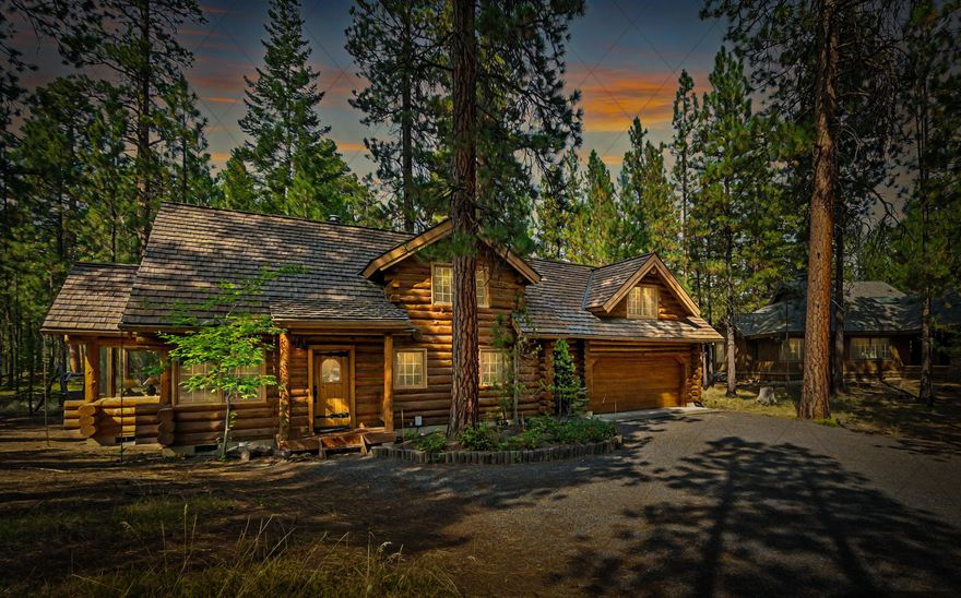 Escape to your dream storybook log cabin, nestled within the serene and picturesque Black Butte Ranch resort. This rare and charming true log cabin blends timeless log craftsmanship with modern comforts. Surrounded by towering pines, this home offers a perfect haven for nature lovers seeking a tranquil getaway or full-time residence. This special log cabin promises a lifetime of memories to make. Don't miss the opportunity to own a piece of paradise in one of Oregon's most sought-after resort communities.THERE IS A PLACE... Black Butte Ranch is a gated community that offers a relaxing refuge, with several dining options, 6 swimming pools, 2 championship golf courses, 19 tennis & pickle ball courts, 18 miles of paved bike paths, horseback riding trails and stables, sports complex, rec room, disc golf, basketball courts, hiking trails, fishing & so much more.