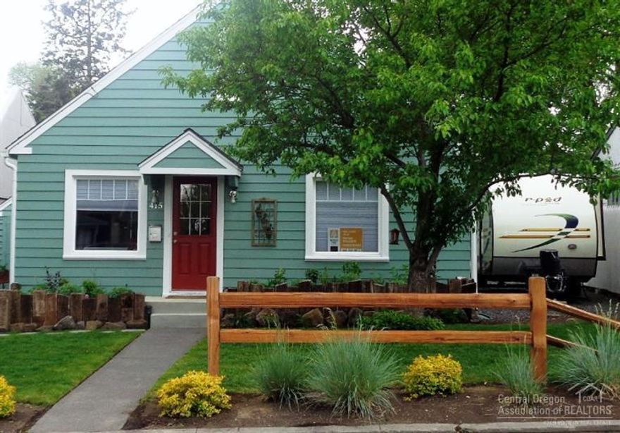 Unique property between downtown and old mill. Updated creative cottage conveniently located in historic district with exotic geography! And additional amenities such as usable basement, RV parking, single garage, large lot, mini split AC, view of Pilot Butte and garden areas. Current use as residential with home office. Zoned Commercial General.