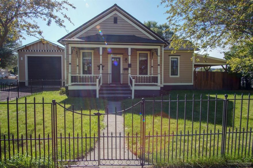 Adorable update home built in 1907 with plenty of the original charm left intact. A lot of the original<br>wide plank wood work is still in the home and has tall ceilings throughout, fireplace with gas line plumbed in if a gas insert was wanted. There are two bedrooms and an office space that could be used for a third bedroom, huge pantry (owner used for walk-in closet) updated kitchen with eat at bar, a must see! Outside you will find a large shop with concrete floor, two storage buildings, covered area and fruit trees in a large fenced back yard.