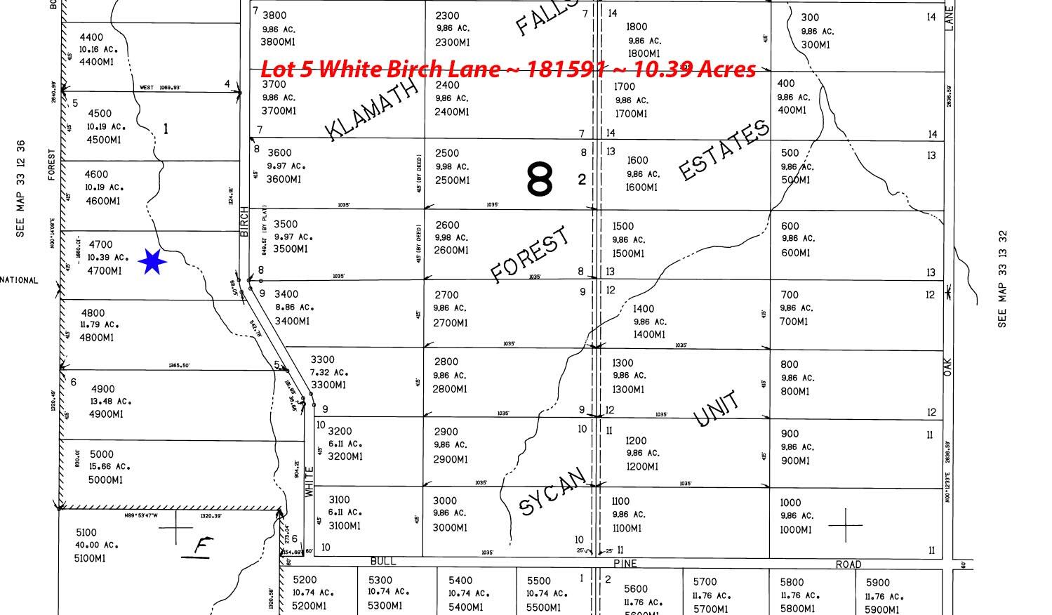 Klamath Falls Forest Estates -Sycan Unit - Land