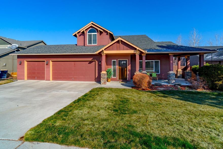 Northwest area Craftsman home with 20.5 x 30.5 Triple Car Garage. Large .21 acre lot. 3 bedrooms and 2.5 baths. Laminate flooring in high traffic areas. Quartz counters in the kitchen. Herringbone tile backsplash. Living Room and Family room spaces. 13 x 13.5 Vaulted Master upstairs. 2 Upstairs Guest Rooms and a full bath for guests. Fenced with sprinkler system. Large patio at the back of home. Mature Landscaping.