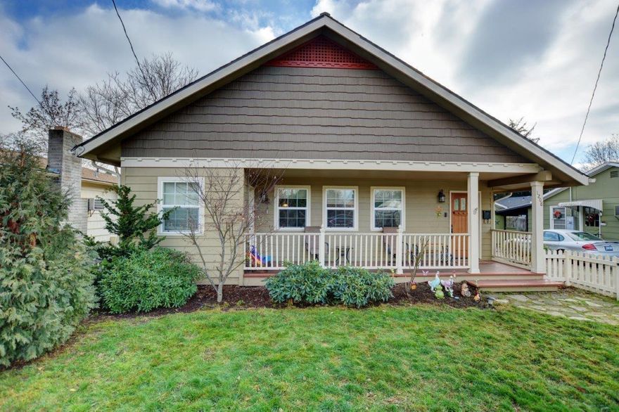 Great old East Medford home, perfect for that first-time home buyer. Conveniently located near schools, shopping centers, parks and Bear Creek walking/bike paths. With 1798 sq ft, this home offers 4 bedrooms with 2 full bathrooms. Both bathrooms have tile flooring and have been beautifully updated. Open concept living space with vaulted ceilings. Living space has laminate flooring throughout while hallway and bedrooms have carpet. Kitchen offers stainless steel appliances, plenty of storage and counter space with a moveable island. Garage has plenty of storage space for your gardening tools or outdoor hobbies. Enjoy a cup of coffee on the covered porch or relax on the deck in the backyard watching the kids play. With older charm and updated amenities this home has a lot to offer.