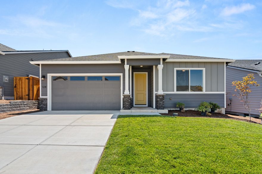 Welcome to Quail Run—a stunning community perched above the Eagle Point Golf Course, offering breathtaking views of the Table Rocks and surrounding mountains. Move-in ready and full of charm, this beautifully designed single-level home offers 1,594 square feet of comfortable living space. Featuring a bright, open-concept layout with vaulted ceilings in the great room and a thoughtfully designed kitchen, this home is perfect for both entertaining and everyday living. Natural light pours in through large windows, creating a warm and inviting atmosphere throughout. Located in a scenic, well-maintained neighborhood, this home is ready to welcome you—ask about our limited-time summer incentives and schedule your private tour today!