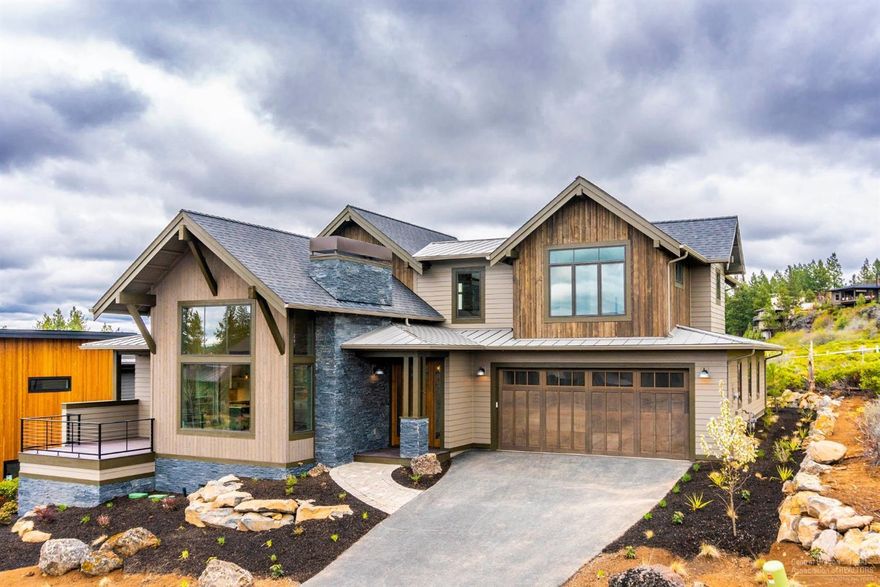 Price Reduced!New construction Greg Welch 4 Bed, 2.5 Bath home in the desirable Cascade Vista neighborhood of Tetherow. Traditional roof lines blend with barnwood exterior accents, clean lines, high ceilings & light, bright finishes. Large windows throughout allow for incredible views from every room of the house: Cascade mountain views from the front of home and views of Alpine Park from the master, backyard and upstairs bedrooms. Master Suite on the main floor with three additional bedrooms upstairs plus bonus room.