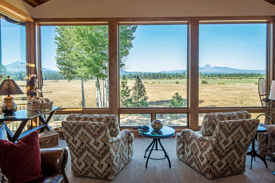 Widely considered to have the most beautiful view of any homesite at the Ranch and was one of the first lots to be developed at Black Butte Ranch. The full wow factor of this home hits you as you open the front door and walk inside. The views are nothing less than mesmerizing. This home was completely remodeled by Bend's award winning Builder (Norman Building & Design) in 2012. The open living space allows for expansive views of four Cascade Mountains. Enjoy the horses grazing in the Big Meadow and abundant wildlife. Come watch the magnificence of the changing seasons in the warmth and comfort of this beautiful home.