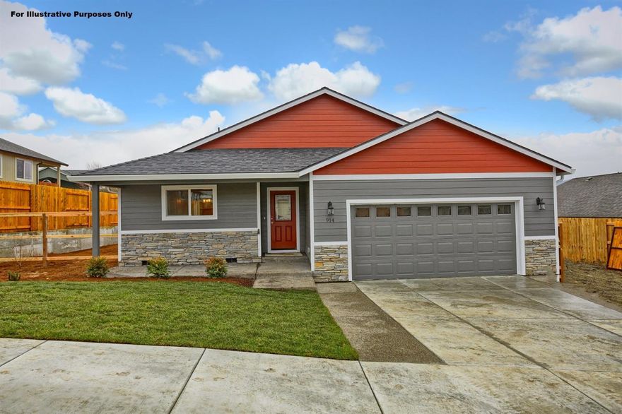 Beautiful Brand New, Completely Custom- Built Home Loaded with Tons of Upgrades & Extras, Built with Pride by Snyder Creek Development. Fantastic location with incredible views, surrounded by newer homes, just minutes from town and schools. Wonderful open floor plan with vaulted ceilings. Large kitchen, living room & master suite. Granite countertops throughout, upgraded stainless steel appliances, rock facade front, custom cabinets, inside laundry room, pantry, upgraded laminate floors in entry, kitchen & dining areas, tile flooring in laundry room & both baths + much more. Large master suite with walk-in closet, walk-in shower & dual sinks. 2-car finished attached garage. Electrical upgrades throughout including the 1st ever fiber optic lines run to the house. Beautifully landscaped front and back yards with timed sprinklers. Rocked RV parking. Covered back patio, completely fenced back yard with RV gate. Bring your clients, they will love this home.