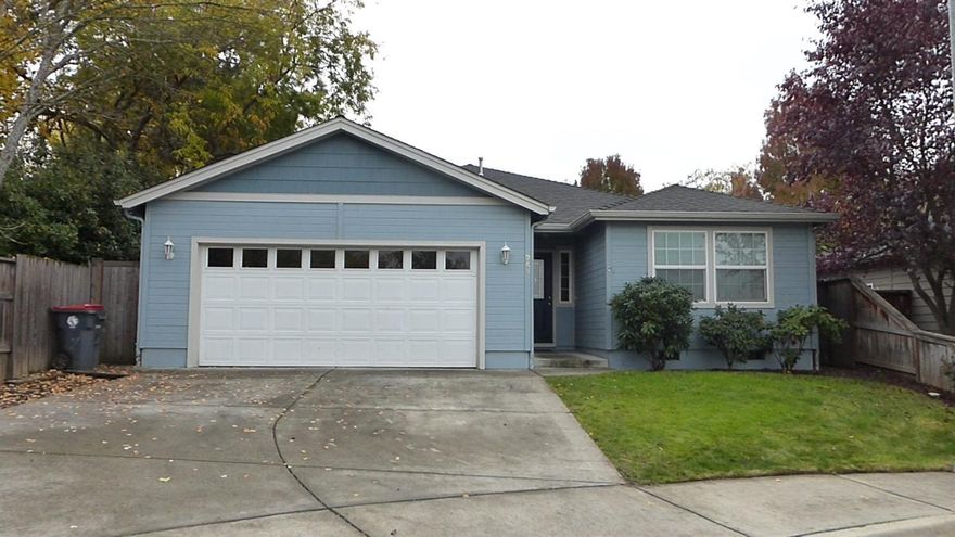 One of only 5 homes on this newer cul-de-sac location in the Lone Pine School District. Open floor plan w/ Master separate from the two guest bedrooms. Great Room is spacious w/ ceiling fan. Nice kitchen w/ island bar. Adjacent dining area has slider to patio. Master has walk-in closet, fan/light, vaulted ceiling, linen closet and slider to patio. Master Bath has two separate vanities and tub/shower. Hall bath has tub/shower. The easy care backyard is fenced and private. Great location near Frohnmayer Park, schools and shopping. In great condition and move-in ready.