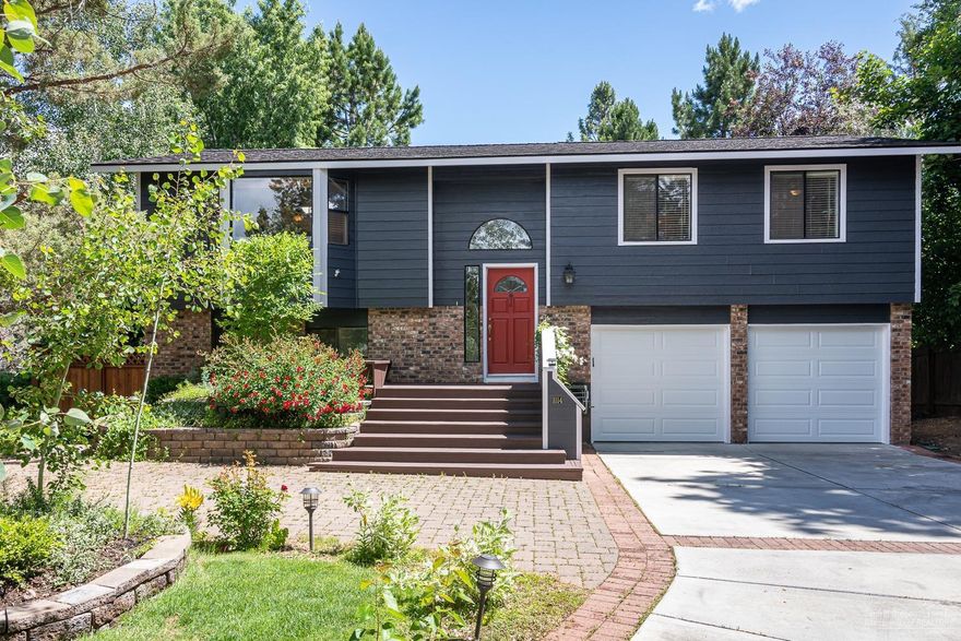 Minutes from the Old Mill District in Bend. This property sits quietly on a cul-de-sac, set back on Gatewood Place. Mature, shaded landscaping, private fenced backyard, with multiple decks for entertaining, along with a hot tub. 4 bedrooms, 2.5 baths, upgraded kitchen appliances, new carpet in family and great room areas, as well as bedrooms. This home provides considerable driveway space, along with an oversized two car garage.