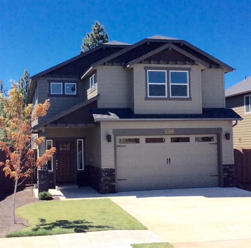 New construction, move in ready home located in NW Bend. Community is close to multiple parks, hiking trails and the Deschutes River. Huge bonus room over the garage. Home designed with Quartz countertops, plank tile flooring, Maple cabinets, SS GE appliances with gas range, 4' garage extension, covered patio, huge 45' x 50' fully landscaped/fenced yard.Buy