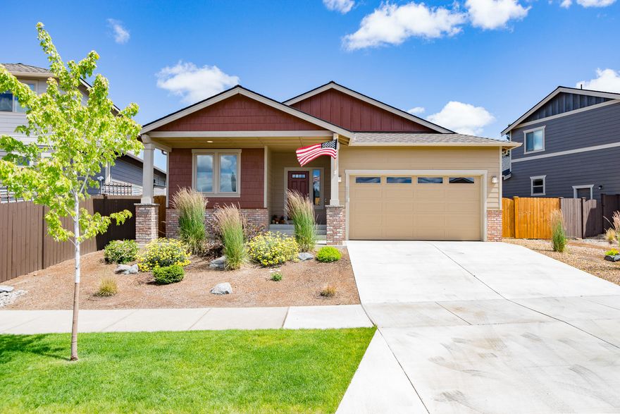 Single level stunner built in 2018 by Ross Built Homes. Lightly lived in second home, immaculate condition! Gas fireplace with custom mantle and vaulted great room ceiling. Large open kitchen with quartz countertops, stainless steel appliances, gas range, custom white cabinetry and pantry. The master suite includes an over-sized tiled walk-in-shower, double vanities and walk-in closet. Additional details include hand troweled walls, master bedroom separation from guest rooms, A/C, Nest thermostat and Ring doorbell. Fully fenced backyard with 2-gates, professional landscape with pavers and irrigation. Close to St. Charles, schools, restaurants, and Pine Nursery Park.