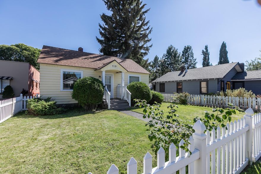 Cute bungalow in an amazing Old Town Bend location. Just a few blocks from the Old Mill District, Downtown and the Deschutes river. This home features beautiful original hardwood floors, updated bathroom, mud room and galley kitchen. There is a great space overlooking the backyard for a Tech or breakfast nook. The 600 SF basement is partially finished with newer concrete slab floors and full height ceilings. Detached single car garage for all your Bend outdoor toys. Both the front and backyards are fully fenced with in-ground sprinklers. Extra alley parking and the potential for building an ADU. Make sure to watch the video tour and take a look before this one is gone!