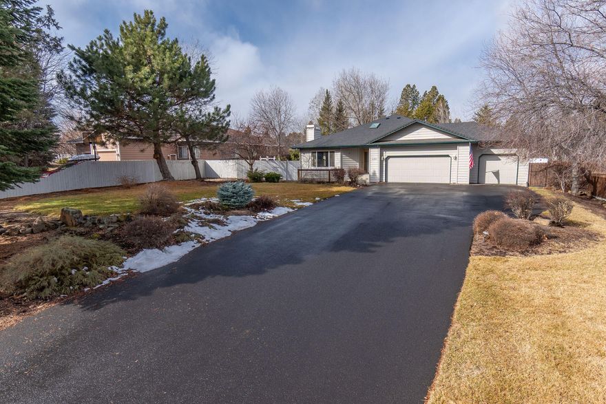 This wonderfully maintained single level home at the end of a quiet street features a huge .54 acre yard. Enjoy your own gorgeous aspen grove, a heavy producing cherry tree, two apple trees, and an Asian pear tree. Experience the serenity of space and beauty with multiple decks for entertaining, a jacuzzi with a privacy hedge, and tons of potential for gardening. Inside you will find a thoughtful floor plan, granite counters in the kitchen, a roof that is only a few years old, a new water heater, a new large section of the fence, new fridge and new washer/dryer that are all included. Other furniture is available for purchase outside of escrow. Houses rarely come up for sale in this neighborhood, so hurry before this one slips away!
