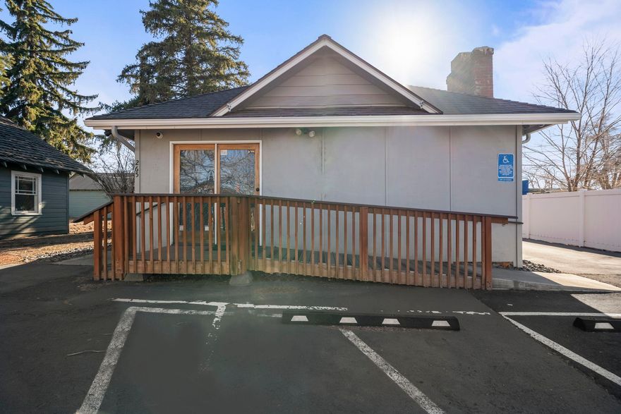 Prime commercial opportunity in the heart of Bend, OR! Ideally located just a block off 3rd Street with quick parkway access, this property is only blocks from the Old Mill District and close to Downtown. Enjoy the convenience of 3 front parking spaces, 3 rear spaces with alley access, and an 8' x 20' city-approved storage container included. The property boasts a 4' x 6' Vault Pro walk-in safe with interior power, a partial kitchen/employee break room, a private bath, and a dedicated office space. Soak in stunning views of Mt. Bachelor and the Cascade Mountains. With versatile CL zoning, the possibilities are endless. Don't miss this exceptional investment or business location!