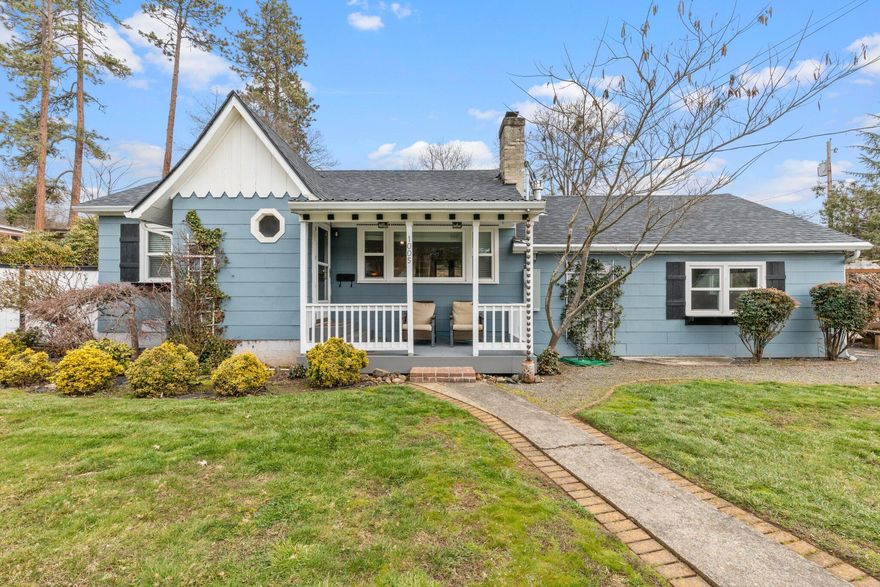 3-bedroom, 1-bathroom home located on a spacious corner lot.
As you step into this charming older NW Grants Pass house, you'll be greeted by a welcoming and warm atmosphere that makes you feel right at home. The tasteful updates throughout the home perfectly complement its original character and charm. From the original hardwood to the updated kitchen, this home seamlessly blends old and new to create an enjoyable living space. The main bedroom is spacious and offers plenty of room and includes a walk-in in closet and private reading room or office, while the remaining two bedrooms offer plenty of room for guests or a growing family. This corner lot provides ample outdoor area for gardening, relaxation and entertainment, perfect for hosting friends and family on warm summer evenings.