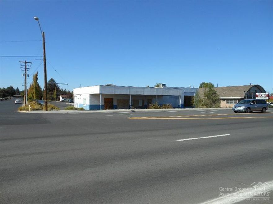 Awesome commercial corner at the North Y in Redmond. 6th and Jackpine. .4 acre site with block building zoned C-1. Former Les Schwab tire facility. Located next door to St Charles Sleep Center. Super frontage and visibility. Parking is developed and shared with Sleep Center.