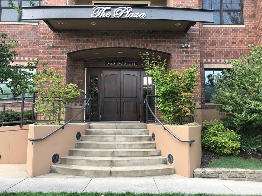 Luxurious condo located in heart of Old Mill District. Perfect location for outdoor activities, shopping & dining on Deschutes River. One level condo on main floor (unit 102) with large master suite nicely separated from 2nd bedroom, large great room, chef's kitchen, den & laundry room. $30,000 remodeling done recently. Secured underground heated garage w/deeded one parking space & one storage locker. Building has formal entry, large common area/fireplace, kitchen, outdoor patio W/Cascade Views.