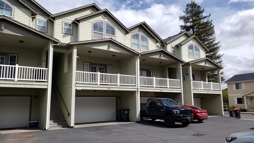 Priced to sell fast! This very affordable townhome in quiet neighborhood close to schools and shopping offers the benefits of home ownership but with very little maintenance allowing the freedom your busy lifestyle demands. Easy access to freeway and airport. Other features include open floor plan, living room, French doors to balcony, spacious kitchen with island, custom cabinetry, and pantry. Master bedroom has vaulted ceiling, arched windows, walk-in closet & bath with dual vanity. 2nd bedroom has vaulted ceiling and a bath as well. Entire ground floor is a huge garage! There is no HOA (so no dues) which makes this home especially affordable! Call to see today!