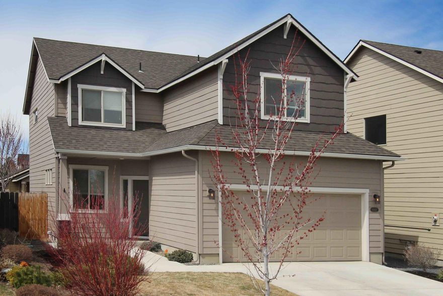 Wonderful home in a great neighborhood.  This home features on open great room floor plan. Spacious kitchen, dining and living areas.   Den/office on the main level.  Huge master suite with ceiling fan, dual sinks, tiled shower and large walk in closet. Cascade Mountain views from the master bedroom. Upstairs laundry room includes washer and dryer.  Fenced back yard with nice deck. Conveniently located close to schools, shopping and more.