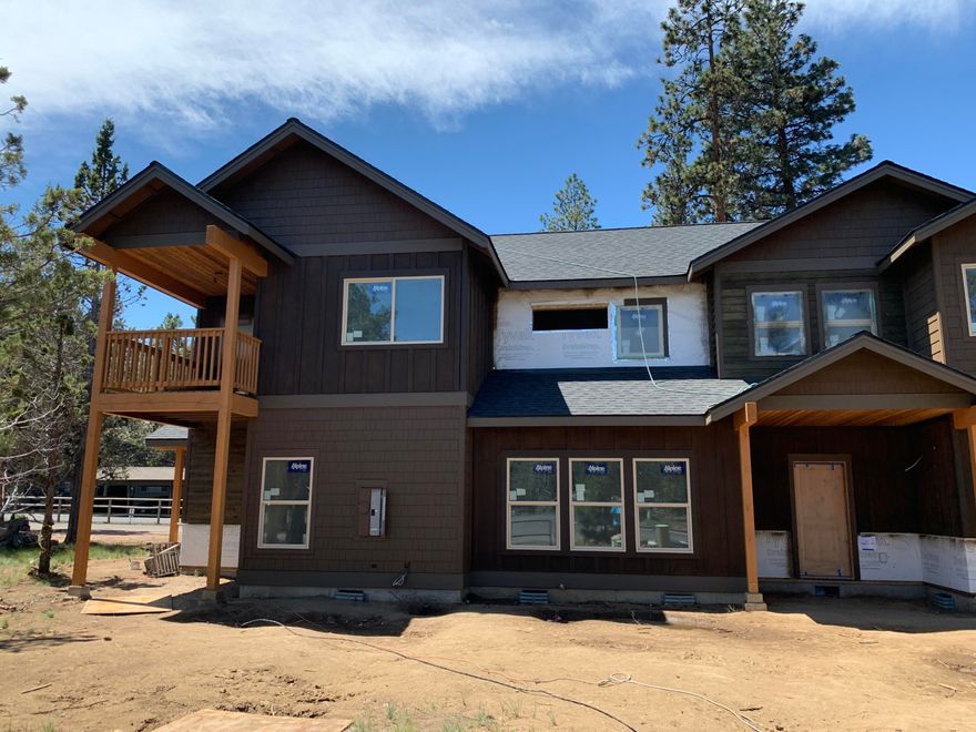 Welcome to the only 4 townhomes in the exciting new neighborhood of Woodland Park! Surrounded by quality new construction, and trees, these 4 units are just a few minutes from all the fun dining and shopping in charming downtown Sisters, right next door to the Sisters Athletic Club, 3 Creeks Brewing, FivePine Lodge and Shibui Spa., and 1/2 mile north of the trails. Window placement brings in tons of natural lighting. End unit with covered porch upstairs. Upscale features include: Stainless steel Whirlpool appliances (dishwasher,slide-in range, micro-hood), Bianca Frost counter tops, custom Mantra cabinetry, Paradigm vinyl plank waterproof flooring,carpet, A/C heat pump, vaulted ceilings upstairs. Interior pictures are not of actual townhome but similar product in Woodland Park and will have similar finishes.  Social distancing is easy, come visit soon!