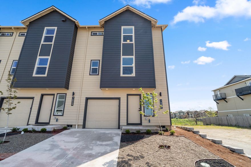 Stylish 3-Bedroom Townhome with Scenic Views & Private Backyard. This beautifully designed 1,358 sq. ft. townhome by Olaf & Company, LLC blends comfort, privacy, and style. It features 3 bedrooms—1 on the ground floor and 2 upstairs, each with its own ensuite bathroom—ideal for guests or multi-generational living. The modern kitchen boasts granite countertops and upgraded cabinetry, perfect for cooking and entertaining. Enjoy the open-concept living and dining area, filled with natural light. Step outside to a fully fenced backyard, a peaceful space to relax or garden. Take in stunning views from the upper floors. Whether you're seeking a forever home or a smart investment, this townhome offers the perfect mix of space, convenience, and charm.