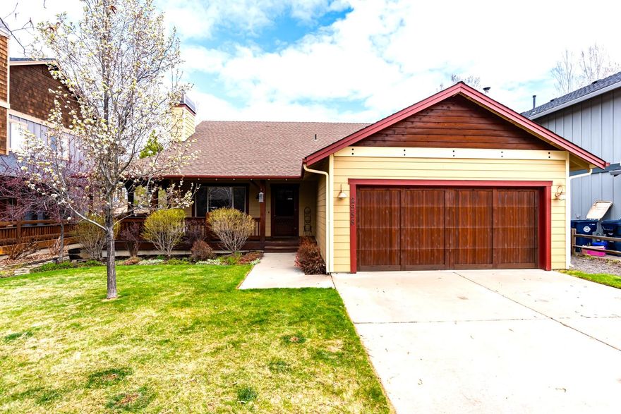 Highly desirable Westside location on beautiful, private street, affording single level living in Shevlin Meadows! In close proximity to Shevlin Park, Northwest Crossing restaurants, Farmer's Market, Discovery Park, all the Westside amenities! Greeted by a large covered, wrap-around front porch and welcomed into open-concept living with vaulted ceilings, this 3 Bedroom, 2 Bath home does not disappoint. Well maintained and features a gas fireplace in living room, large open concept kitchen with nice island, vaulted master suite, 2 car garage. Nice sized, fully fenced backyard with pergola and patio to enjoy the outdoor Central Oregon lifestyle!