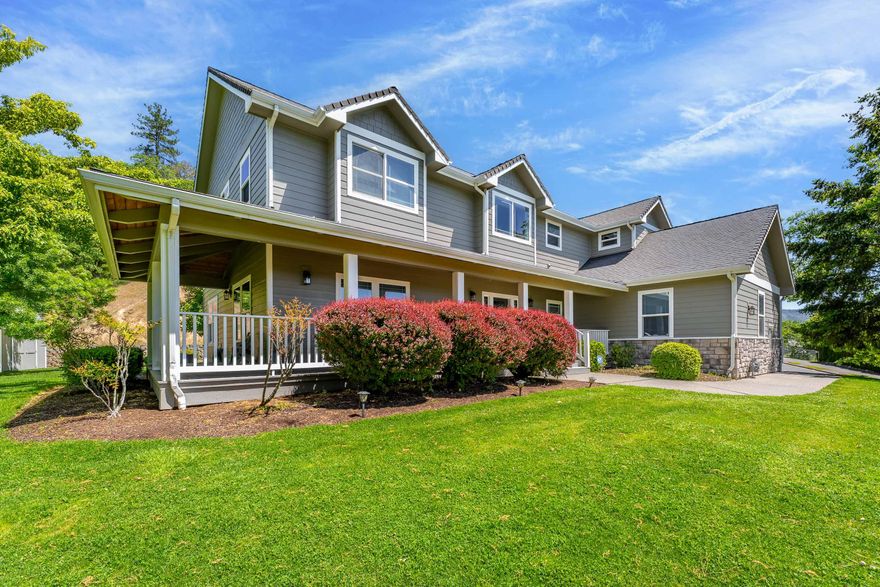 Stunning single-owner home with incredible valley views! 10k credit for Buyers personal touches w/ acceptable offer! This 3,001 sq/ft home has been meticulously maintained. It features 4 bedrooms, 2 1/2 baths and boasts a wraparound deck w/ sweeping views, 9' ceilings w/ show stopping crown molding and design elements, a 4-car garage with a built-in car lift, RV/boat parking, primary suite with a dedicated nursey/office space, coffered ceilings and a huge primary bathroom with a near 8' shower & jetted tub. Grand kitchen features a center island, granite counters & a 5 burner gas range. Two living spaces, a welcoming and open foyer area w/ a wonderful floorplan, an expansive back patio for entertaining & a 12x16 backyard barn/shed. Sitting on a nice .63 ac lot w/ ample space for an ADU or pool in the backyard. This property offers privacy & exudes excellence. Property backs up to city land allowing for hiking the hillside & limits building behind you. All bedrooms are on 2nd level.