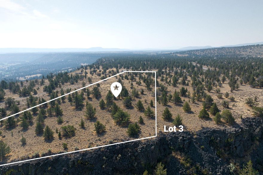 Welcome to Pinecrest Ridge - where wide open spaces meet endless possibilities! Located on the rim in beautiful Prineville, this brand new subdivision offers stunning 5.1 - 5.9 acres lots, plus one incredible 9.3 acre lot. Lot 3 is a 5.3 acre lot located right on the Rim. All are septic approved and ready for your dream home. whether you've been craving extra elbow room, a spot for your livestock, or space to park all your toys - Pinecrest Ridge delivers. Here you'll find the perfect balance of privacy, views, and freedom to create the lifestyle you want. Build big, build bold, and bring whatever floats your boat - quite literally. Your dream property starts here.  *Some photos include different lots please refer to outlines for guidance. Plat Map available upon request.