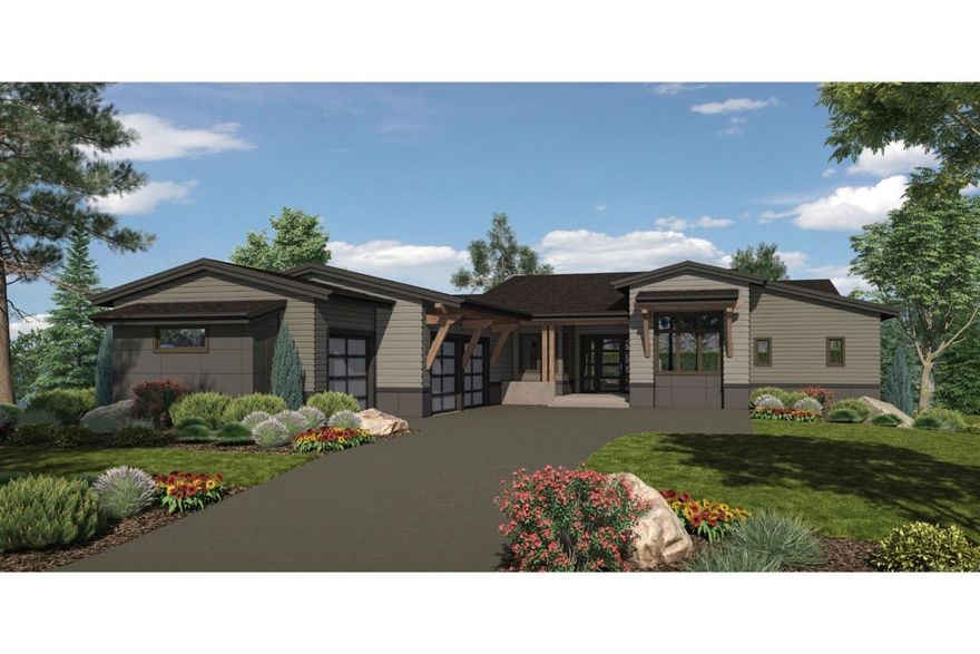 High desert landscape, Cascade Mountain views and the big Bend sky are just a few natural elements to be enjoyed from back of this new NW Contemporary home on lot 254 in Tartan Druim. Situated on close to a half acre, this 3,238 sf single level home features an open great room floor plan with vaulted ceilings, gourmet kitchen 4 en-suites with nice separation between the master and secondary bedrooms, study, and 3 car garage. Additional features include exposed beams, custom cabinetry, rich woods, solid surfaces, designer tile, high end appliances, built in fridge and A/C. Set in Tetherow & bordering the Deschutes National Forest, Tartan Druim offers direct access to Phil's Trail & is conveniently located on Bend's West side. The neighborhood park, Tartan Place, features 3 acres of grass, bocce ball courts, firepit, and more.