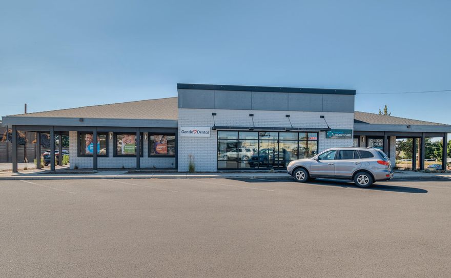 Beautifully redeveloped medical building. Recipient of the Building a Better Central Oregon Award in 2020.
Fully-leased by national credit tenants Intendent/Gentle Dental and Community Care Partners/BestMed. 
Prominent location with excellent highway exposure. 
Excess land (see zoning) and ample on-site parking. 
Located in Redmond, OR, ranked #5 on Miliken Institute's 2023 Best Performing Cities list.
