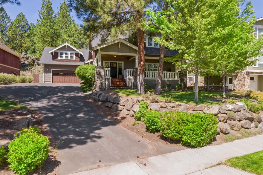 This home is truly magazine worthy! The interior offers quintessential modern farmhouse finishes that will take your breath away! Main level features a dining area with wood paneled ceiling, and spacious kitchen with quartz countertops, new lighting, farmhouse sink, & island/breakfast bar. Main level also includes a bedroom/den with built-in Murphy bed, full bath with tile shower, & living room with custom built-ins surrounding a cozy fireplace. The remaining bedrooms are upstairs, including the master suite with his & hers walk-in closets, and a beautifully appointed master bath with a clawfoot tub, tiled shower, & marble accents. The re-designed laundry area is gorgeous! Giant bonus room is featured above the garage w/ vaulted ceilings & fireplace. Light and bright with lots of windows throughout! Enjoy the summer nights on the covered front porch or the back patio around the stone fireplace. Situated on over 1/4 acre, nestled in the trees on one of the loveliest streets in NW Bend!