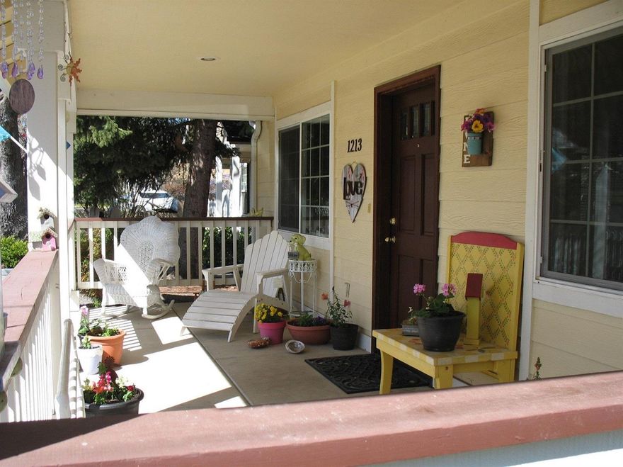 Lovely Craftsman style home. Great central location close to town, park, schools, and grower's market. Enjoy energy efficient solar power that feeds more power into the grid than home generally uses per year. Solar water heater, on demand gas water heater, and whole house exhaust fan. Spacious main level master bedroom and second bedroom. Large upstairs bedroom and/or office space with mountain view. Raised garden beds and grapevines in the backyard. Relax on sunny view deck. Home featured in environmental magazine and home comes with large documentation binder loaded with valuable information