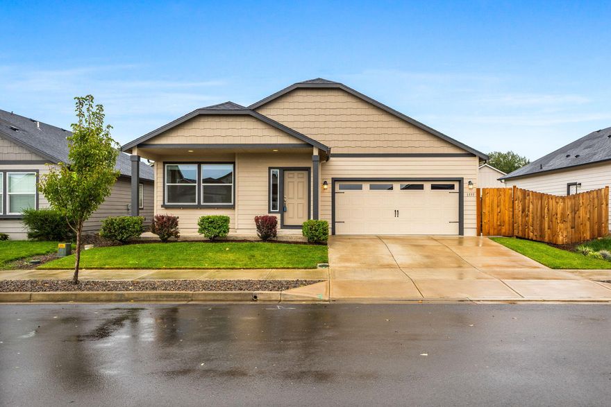 Beautiful like-new single level home featuring 3 bedrooms and 2 bathrooms. As you continue to the back portion of the house you find an open living area with kitchen, dining and living room. Primary bedroom with ensuite includes a walk-in closet. The fully fenced backyard has a covered patio and beautiful landscaping for a relaxing retreat rain or shine! Newly installed solar panels that offer long term energy savings and increased efficiency!