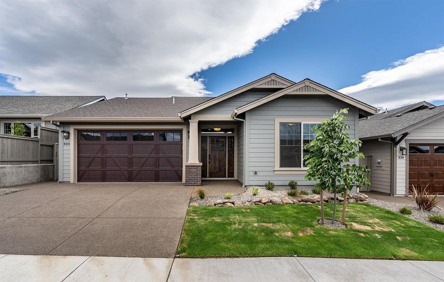 This NEW one level home is located in Silver Oaks, a new 55+ community built by Mahar Homes, Inc. This home is certified Earth Advantage Platinum for maximum energy efficiency. This Craftsman style home is finished in the finest materials including: 50 year roof, natural stained Alder cabinets, quartz counter tops, maple hardwood floors, tile floors in bathrooms and laundry, Whirlpool gold series appliances. All fencing and landscaping is included. Listing agent is related to the seller.