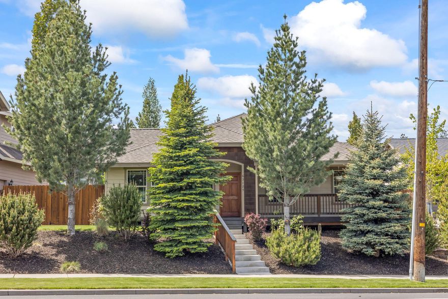 Meticulously maintained single-level home featuring 3 bedrooms, 2 bathrooms, and a versatile dining room or den. The open-concept layout connects the spacious living room and kitchen, complete with vaulted ceilings and a cozy gas fireplace. The large kitchen boasts stainless steel appliances, a generous island, and ample counter space—perfect for cooking and entertaining. The primary suite offers vaulted ceilings, a walk-in closet, dual sinks, and a luxurious jetted tub. Alley-access garage provides convenience and privacy. Step outside to a welcoming outdoor space ideal for relaxing or hosting guests. This home offers comfort, function, and style all in one! Great access to highway, Tumalo State Park, and Riley Ranch Nature Reserve. NO HOA!