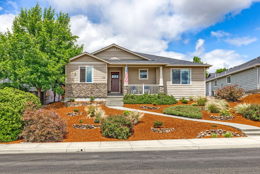 Searching for a true 4 bedroom to meet your family's needs? This beautiful home provides ample space and the flexibility you've been looking for. Tucked away on a dead-end street just a stone's throw from Eagle Rock Elementary, the home is perched above the street capturing gorgeous views of the southern valley. It's nearly 1,800 SF with custom touches and a comfortable layout. The kitchen, dining and vaulted living room are an open concept while the master suite is separated nicely from the main living area. It's complete with a coffered ceiling, custom bathroom with granite counters, tile floors and shower surround, and a walk-in closet. While the south side of the home offers elevated views, the north side provides level parking and entry into the home, a usable yard and covered back patio. Extras include a new HVAC system in 2021, water heater in 2019, select interior and exterior paint in 2022, newer microwave, garden shed and modest RV parking. This great home is move in ready!