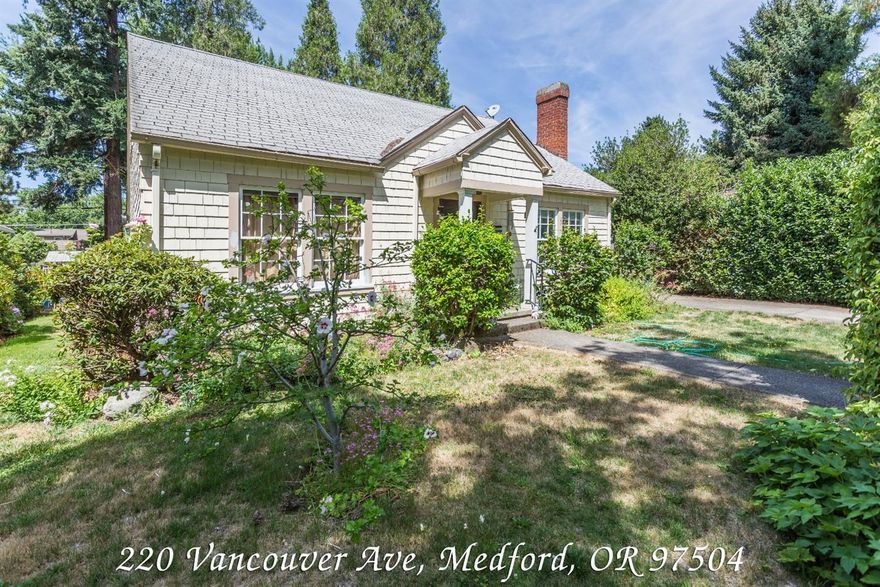 Adorable 2 story-cottage in desirable Old East Medford has hardwood floors, is light & bright with updated kitchen, 2bed/1bath 1728 total square feet and a fireplace! Main Floor has 1184 square feet, basement has 144 square feet, finished attic 544 square feet, with Bathroom located on Main Floor. Detached shop/garage has alley access, yard has tons of potential for gardens and quiet enjoyment. Available online are: inspection report, painter bid, Floorplan with measurement, 3D 360 Interior Video, Drone Exterior Aerial. Appointment only do not disturb occupants.