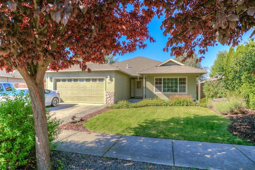 Great home in a great neighborhood! Built in 2003 with 1411 sq ft, 3 bedrooms, 2 baths, living room with hardwood flooring and vaulted ceilings, dining room and kitchen with tiled flooring, lots of cabinetry and countertop space. Master suite has double sinks, walk in closet and walk in shower. Nice covered back porch that leads to the fenced back yard. There is a 2 car attached garage and RV parking. With the covered front porch this home definitely has great curb appeal!