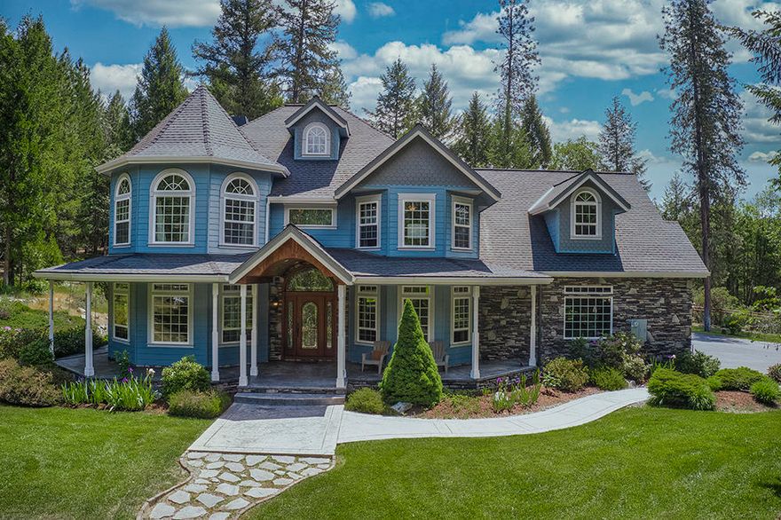 Magnificent 4,452 Sq Ft Home & Dream Shop on 5.01 Fully-Fenced Acres! This Custom Home is Beautiful in Every Detail, with an Attractive Floor Plan & Craftsman-Quality Finish Detail throughout. Impressive Kitchen w/Island & Pantry, Thermador Gas Range/ Oven & other Top-End Appliances. Classy Master Suite w/Private Fireplace, Heated Bathroom Floor, Dual Vanities, Jetted Tub, Separate Shower, & Huge Walk-in Closet. Living Room w/Gas Fireplace, & Stunning Cathedral-Style Family Room w/Fireplace. Exercise Room features Vaulted Ceilings, Skylights, & Sauna! Guest Bedrooms & Baths are of Similar Fine Finish Detail. Upstairs Covered Patio w/Hot Tub & Outdoor Shower, & Downstairs Covered Tile Patio w/Outdoor Kitchen! 2,160 Sq Ft Finished & Heated Shop features Half Bath, 220 Power, & Huge Additional Upstairs Storage Area. Paved & Gated Driveway, Impressive RV Port w/TWO Full Hookups. Attractive Property offers Mature Landscape, Gazebo, & Privacy from Neighbors! Upscale Pleasantville Location.