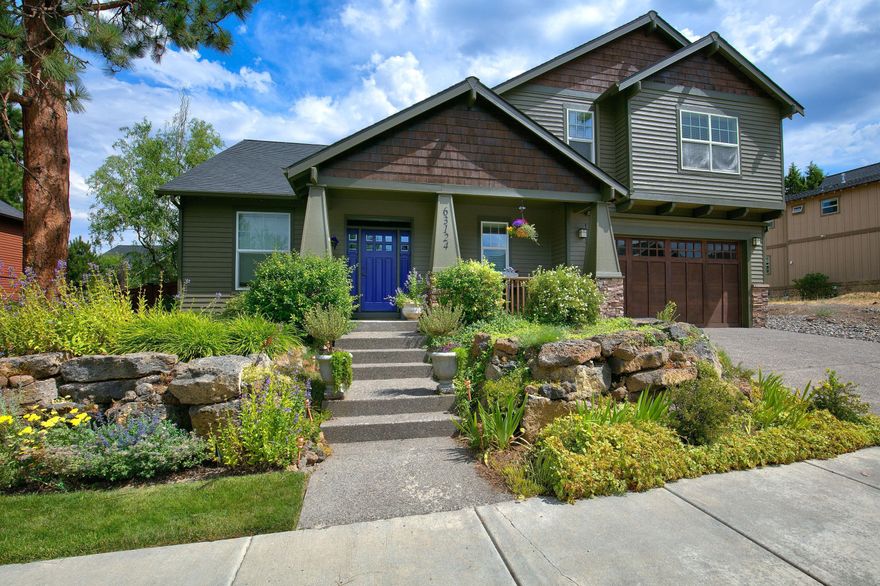 Charming NW Craftsman home located on the desirable NW side of Bend. Open concept main level living with vaulted ceilings and lots of natural light throughout. Perfect work from home office right off the entryway. Any cook will love the magnificent kitchen complete with a breakfast bar, new appliances, granite counters, solid wood cabinets and storage galore. Enjoy your morning coffee under your covered patio while taking in quiet garden views. Hardwood flooring in the kitchen, dining and great room. Spacious main level master suite opens up to a private patio in the fully fenced expansive back yard. Two generously sized bedrooms upstairs share a large bathroom with dual vanity and tub/shower. Large bonus room upstairs.  Plenty of parking and storage with a 3-car tandem garage. You will love this lot! Located just steps from the Deschutes River Trail and beautiful Riley Ranch Nature Reserve. A perfect location for living the Bend life.