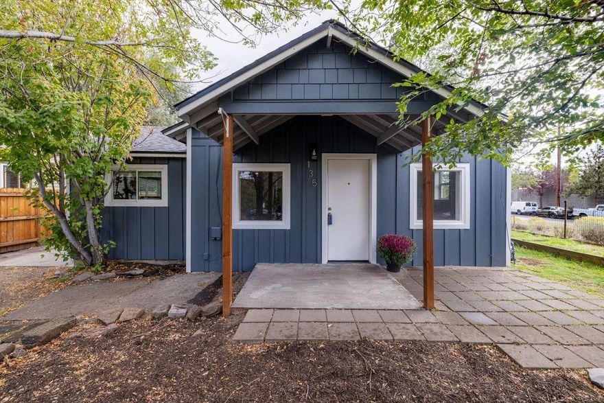 Charming and move-in ready, this 2-bedroom, 1-bath, 968 SF home sits on a spacious 0.14-acre RM-zoned lot in the heart of Bend. Recent updates include fresh interior and exterior paint, brand-new siding, newer roof, new bedroom carpet, updated lighting, and hardwood flooring in the main living areas. The kitchen features new appliances, with washer and dryer included. Set in a welcoming neighborhood, the property offers an oversized front yard with ample parking, a fenced backyard, a new redwood deck, and a storage building, along with added privacy from the adjacent city lot that is not buildable (buyer to verify). Ideally situated just behind El Rodeo and Pinky G's, this home is within walking distance to the Old Mill District, the Deschutes River, and Vince Genna Stadium, with easy access to NE 3rd Street and the Parkway. A fantastic opportunity for a primary residence or investment in one of Bend's most central locations.