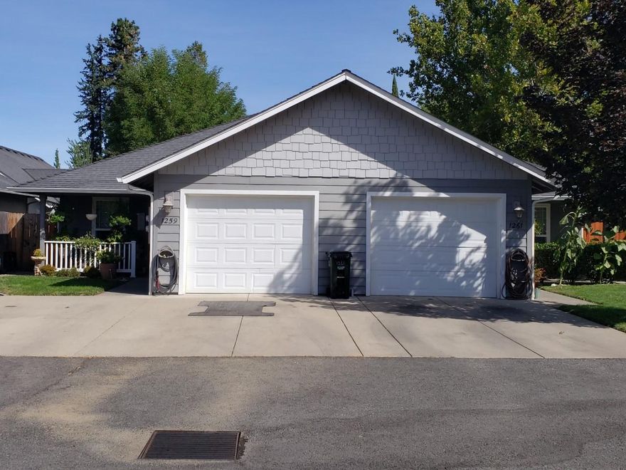 Very well maintained 2 bedroom 2 bath duplex with single car garages built in 2005.  Sits back off the main road for added privacy. Close to hospital and city services. several recent upgrades, great rental history.