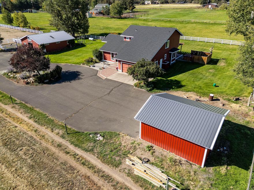 5 acre irrigated Tumalo horse property. 3 stall barn with run outs, tack room, hay storage, power and water. Arena, Two loafing sheds in pasture. vinyl and top rail wire fencing and machine shed. 
Gorgeous 2400+ square foot home with views from every room. 3 bed 4 bath plus office & mud room. Decks look out at Cascade mountains and open pastures. 
Underground sprinklers in yard and pasture. Private well and 4 acres of irrigation water rights with a private pond and pump house.
Superbly maintained, roof and HVAC only 4 years old. New sprinkler system in yard. 
Set up your showing today!