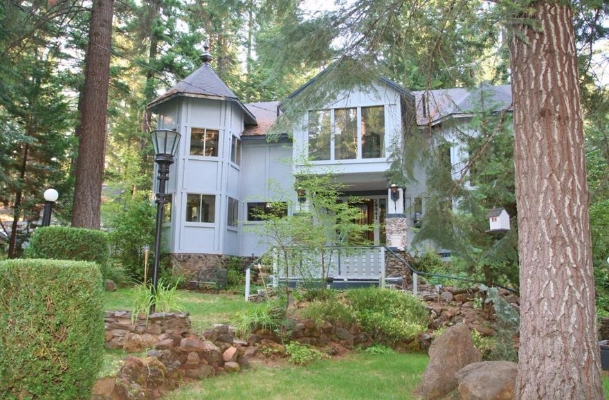 Health forces sale! AIR B&B money maker in the Pacific NW Cascade Mountains @ the NW end of Klamath Lake minutes from Mt. McLaughlin, Rocky Point & Lake of the Woods Resorts, 60+ mins to Rogue Valley International Airport & 30 mins to Klamath Falls & Running Y Resort. An outdoor paradise providing fishing, hunting, kayaking, bird watching, mountain climbing & more. Main house custom built in 1985. Home is currently receiving new interior repaint & provides 3 separate living quarters totaling 5958 SQFT. Live in one space & utilize the others for income purposes. The grand covered front porch with glorious antique door from Maine & the stately two-story foyer with marble trimmed banisters from the original Klamath County Courthouse are striking. Multiple living & dining spaces, 5 fireplaces, fabulous grounds, towering pine trees, flag stone paths, beautiful stone ponds with many architectural elements impress all. It even provides a 16x20 shop for all your hobbies!