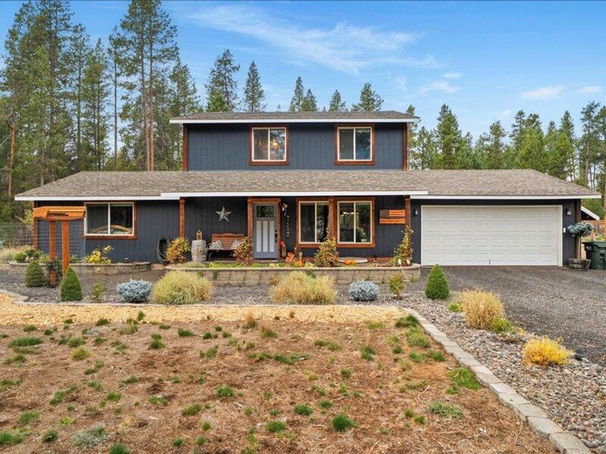 Welcome to this well-maintained two-story home tucked away just off Rainbow Drive in beautiful La Pine. Featuring 3 bedrooms and 2 bathrooms, fiber optics internet, this inviting property has been recently updated to blend modern comfort with warm country charm. Step outside and enjoy the peaceful surroundings on your 1.17-acre lot, complete with a large garden, greenhouse, and covered patio — perfect for relaxing or entertaining year-round. Families will love the custom-built play fort, offering plenty of outdoor fun for kids. With its ideal combination of space, updates, and outdoor amenities, this property offers the best of Central Oregon living — privacy, nature, and comfort all in one. Call today to schedule a showing!